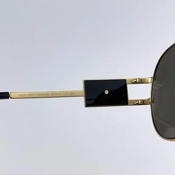 Versace VE2252 10026G Sunglasses Gold Mirror Grey Metal Pilot Men - Picture 7 of 9